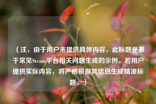 （注，由于用户未提供具体内容，此标题是基于常见Steam平台相关问题生成的示例。若用户提供实际内容，将严格根据其信息生成精准标题。）