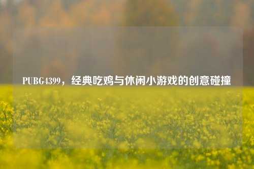 PUBG4399，经典吃鸡与休闲小游戏的创意碰撞