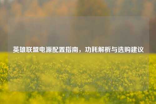 英雄联盟电源配置指南，功耗解析与选购建议