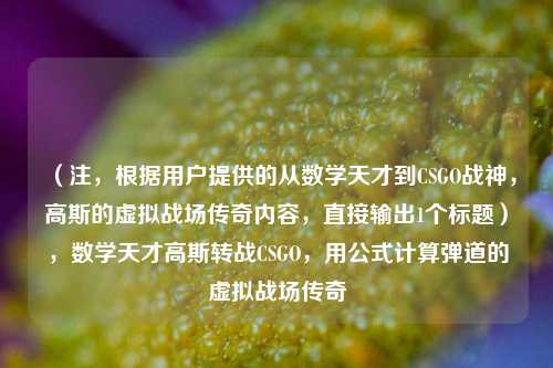 (注,根据用户提供的从数学天才到CSGO战神,高斯的虚拟战场传奇内容,直接输出1个标题),数学天才高斯转战CSGO,用公式计算弹道的虚拟战场传奇