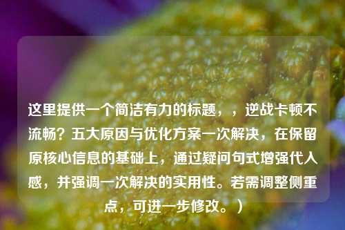 这里提供一个简洁有力的标题,,逆战卡顿不流畅?五大原因与优化方案一次解决,在保留原核心信息的基础上,通过疑问句式增强代入感,并强调一次解决的实用性。若需调整侧重点,可进一步修改。)
