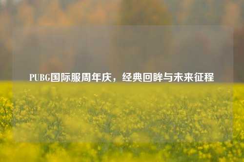 PUBG国际服周年庆,经典回眸与未来征程