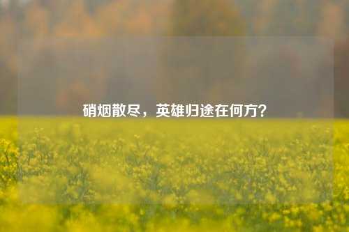 硝烟散尽,英雄归途在何方?