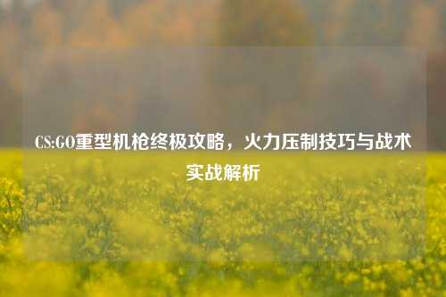 CS:GO重型机枪终极攻略,火力压制技巧与战术实战解析