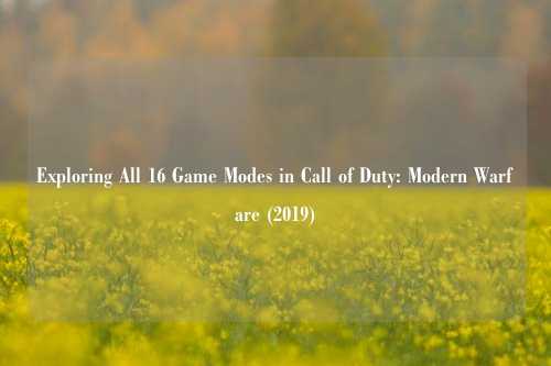 Exploring All 16 Game Modes in Call of Duty: Modern Warfare (2019)
