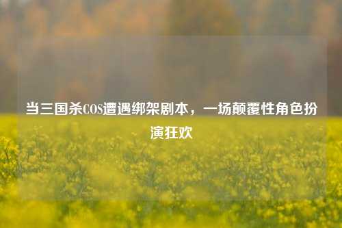 当三国杀COS遭遇绑架剧本，一场颠覆性角色扮演狂欢