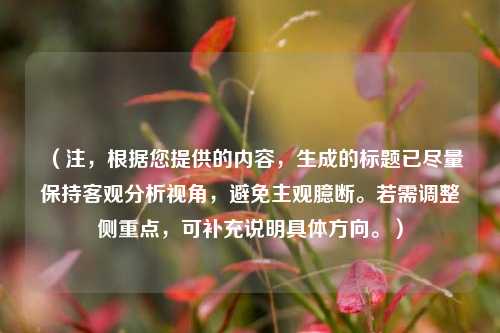 （注，根据您提供的内容，生成的标题已尽量保持客观分析视角，避免主观臆断。若需调整侧重点，可补充说明具体方向。）