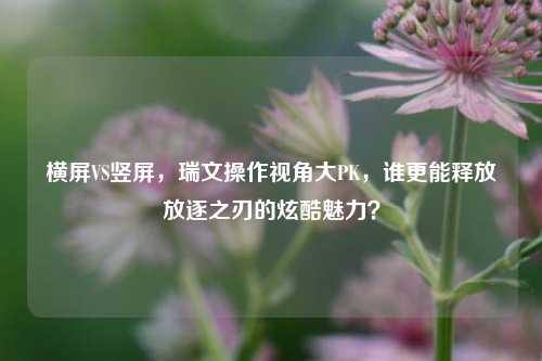 横屏VS竖屏，瑞文操作视角大PK，谁更能释放放逐之刃的炫酷魅力？