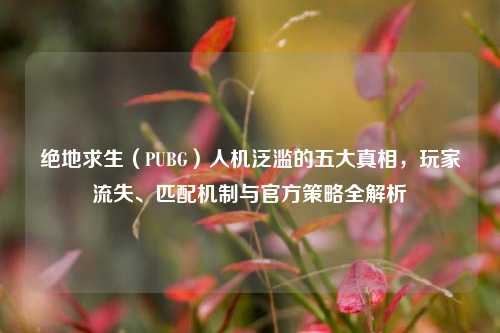 绝地求生（PUBG）人机泛滥的五大真相，玩家流失、匹配机制与官方策略全解析