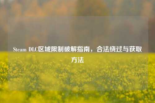 Steam DLC区域限制破解指南，合法绕过与获取方法
