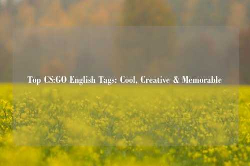 Top CS:GO English Tags: Cool, Creative & Memorable