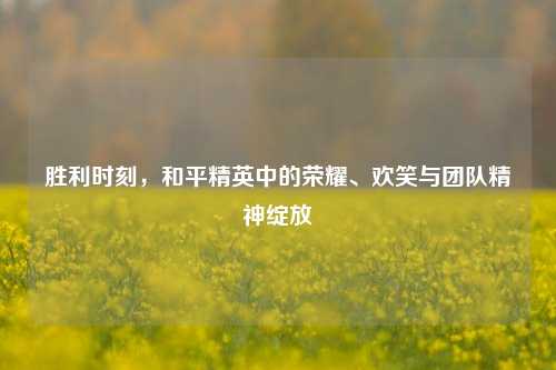 胜利时刻,和平精英中的荣耀、欢笑与团队精神绽放