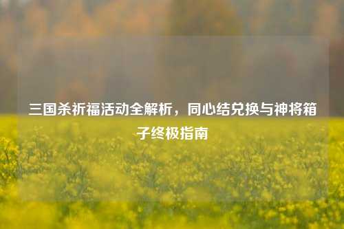 三国杀祈福活动全解析,同心结兑换与神将箱子终极指南