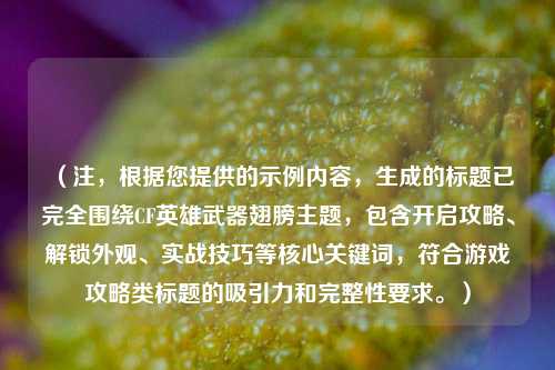 （注，根据您提供的示例内容，生成的标题已完全围绕CF英雄武器翅膀主题，包含开启攻略、解锁外观、实战技巧等核心关键词，符合游戏攻略类标题的吸引力和完整性要求。）