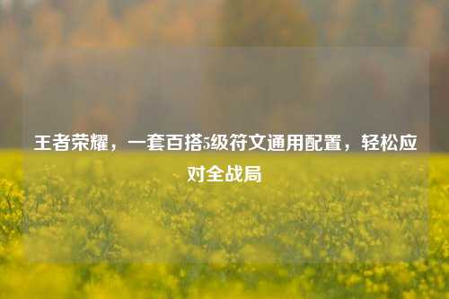 王者荣耀,一套百搭5级符文通用配置,轻松应对全战局