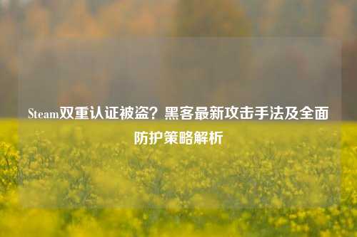Steam双重认证被盗?黑客最新攻击手法及全面防护策略解析