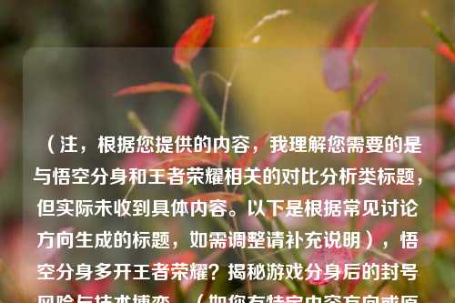 (注,根据您提供的内容,我理解您需要的是与悟空分身和王者荣耀相关的对比分析类标题,但实际未收到具体内容。以下是根据常见讨论方向生成的标题,如需调整请补充说明),悟空分身多开王者荣耀?揭秘游戏分身后的封号风险与技术博弈,(如您有特定内容方向或原文,请提供更多信息,我可优化标题精准度)