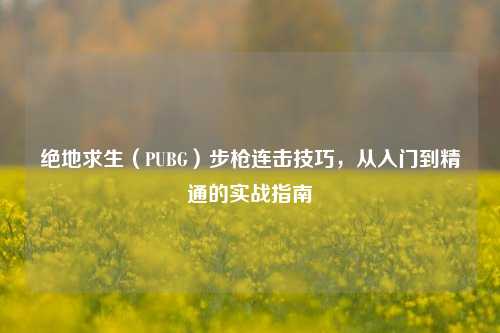 绝地求生（PUBG）步枪连击技巧，从入门到精通的实战指南