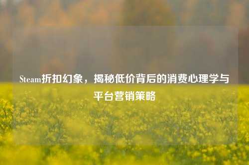 Steam折扣幻象，揭秘低价背后的消费心理学与平台营销策略