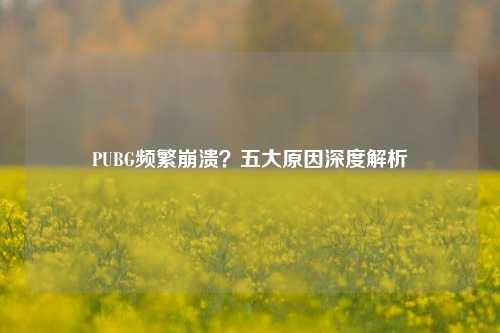 PUBG频繁崩溃?五大原因深度解析