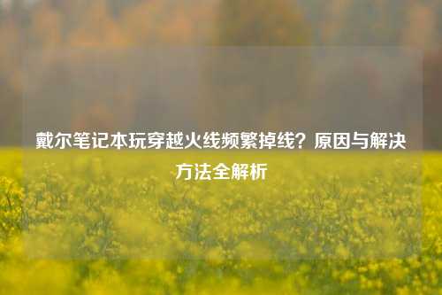 戴尔笔记本玩穿越火线频繁掉线？原因与解决方法全解析