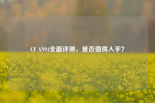 CF AN94全面评测，是否值得入手？