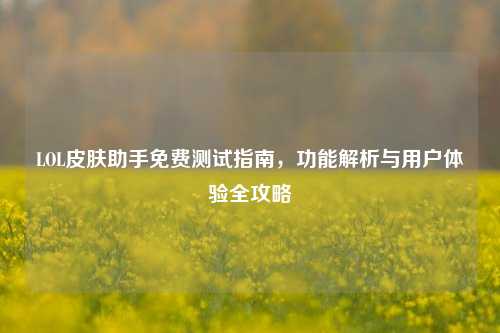 LOL皮肤助手免费测试指南,功能解析与用户体验全攻略