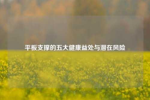 平板支撑的五大健康益处与潜在风险